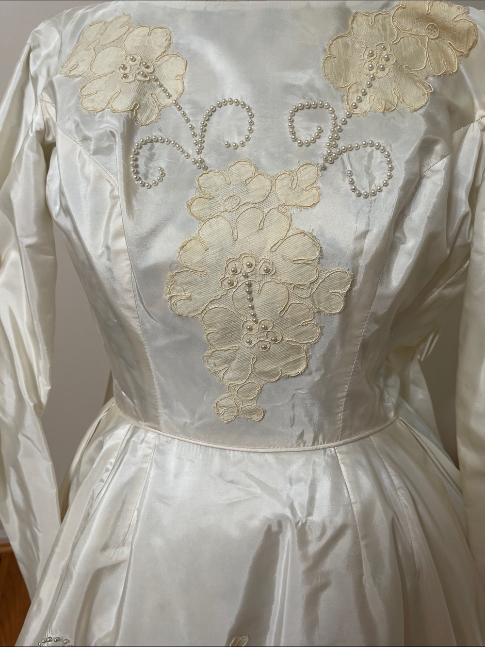 Ivory Embroidered Wedding Gown - Picture 2 of 9